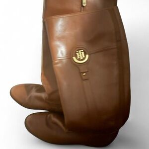 Tommy Hilfiger Brown Leather Women's Boots
